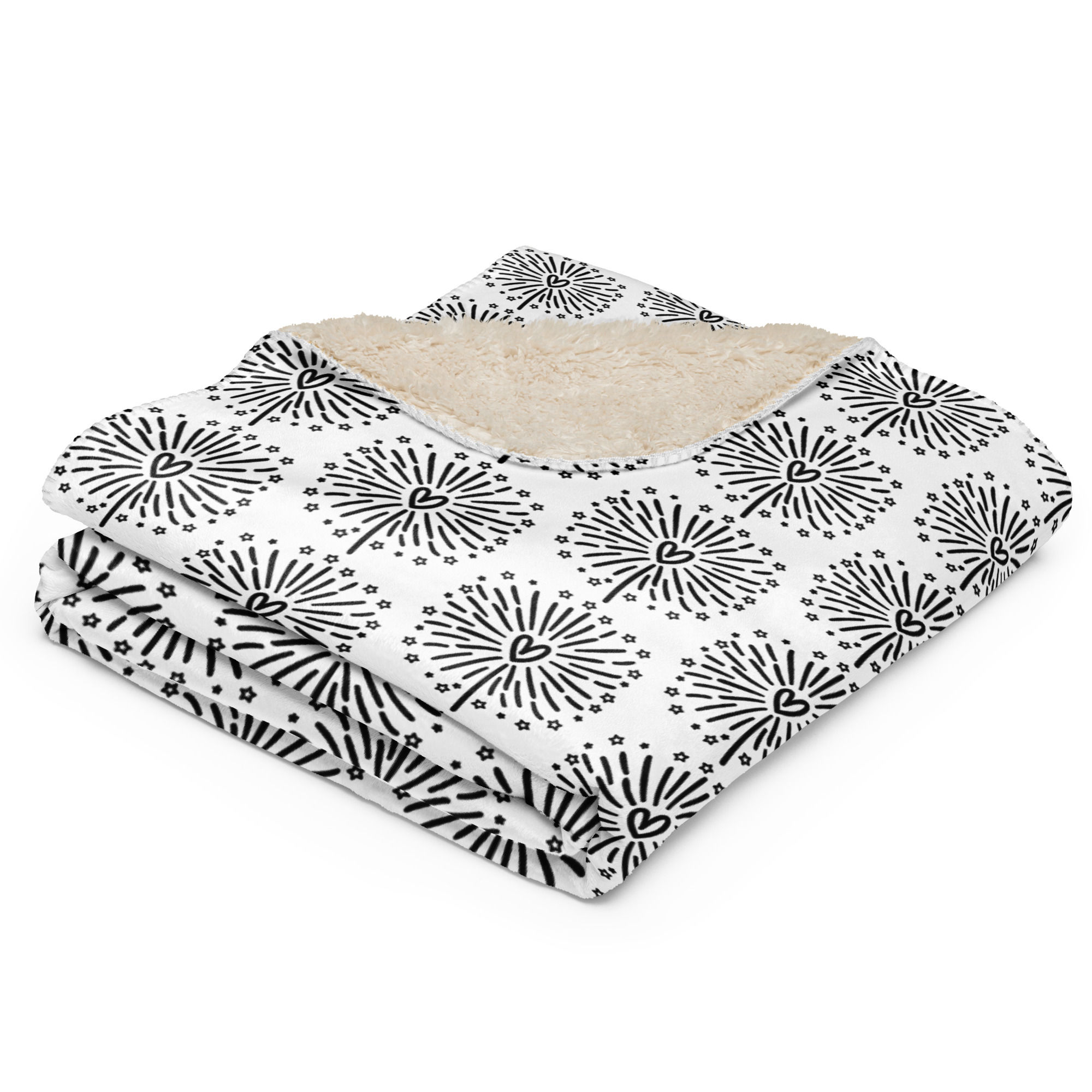 60 x 80 inch Large Sherpa blanket - Love Fireworks