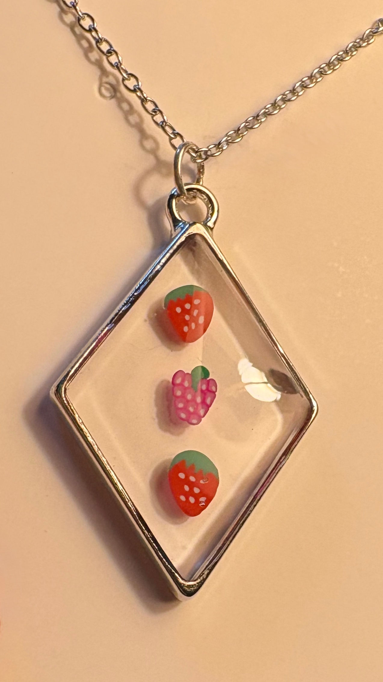 Strawberry Patch Handmade Pendant