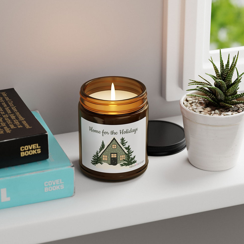 Thumbnail: Home for the Holidays House Candle | Scented Soy, Amber Jar