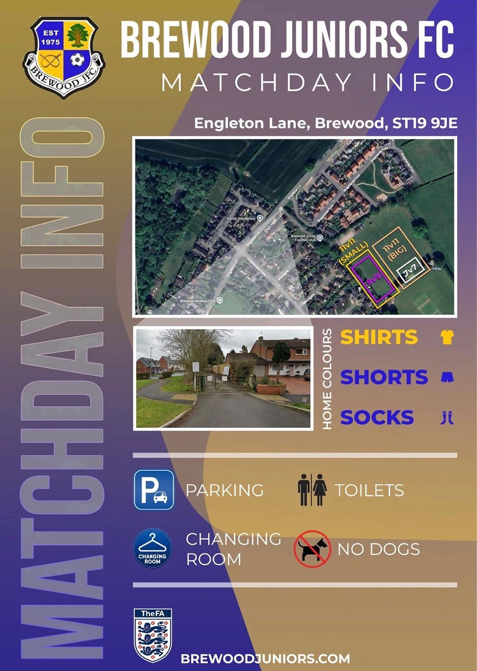Brewood Juniors FC Matchday Information Poster