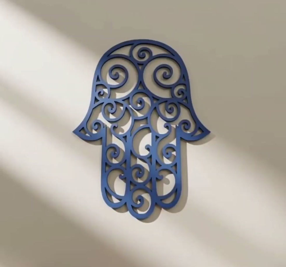 Thumbnail: Artisan Hamsa Scroll Wall Art