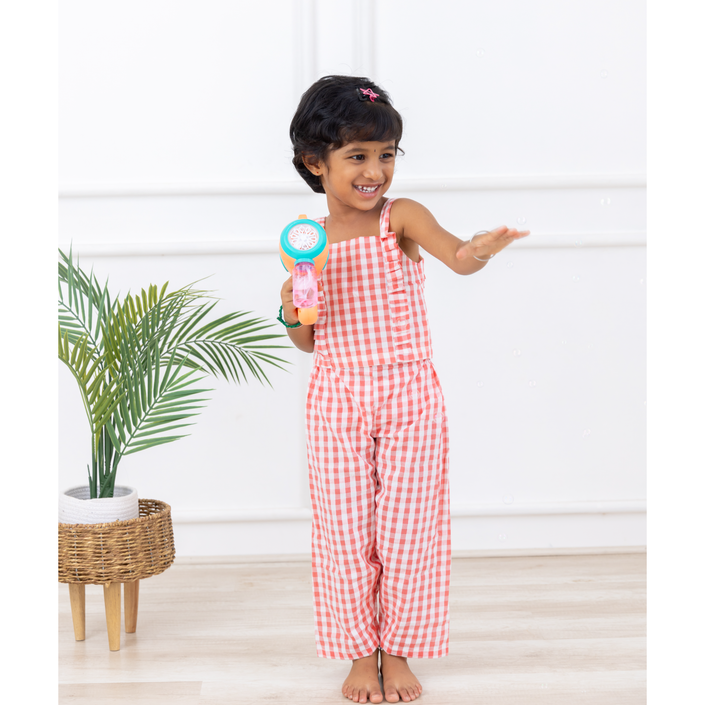The Coral Gingham Co-Ords sets