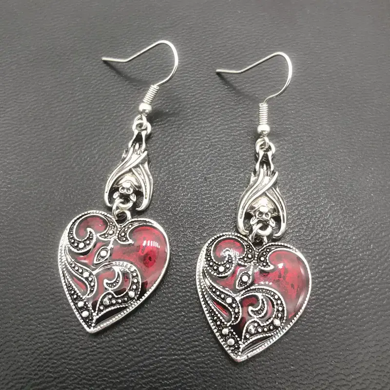 Y2K Love Dripping Oil Pattern Earrings