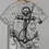 Thumbnail: Men's Casual Loose Stretch Anchor And Map Print T-Shirt