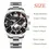 Thumbnail: Men's Luxury Quartz  Stainless Steel  & Silver Watch