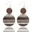 Thumbnail: Bronzing Suede Velvet Striped Pattern Dangle Leather Earrings