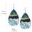 Thumbnail: Bohemian Style Water Drop Blue Hook Earrings