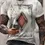 Thumbnail: Diamond A Print Men's T-Shirt Casual Stretch Loose Novelty Tee