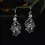 Thumbnail: Boho Flower Water Drop Pear Shaped Earrings For Retro Crystal Stone Earrings