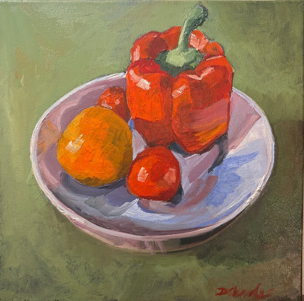 Pepper with Orange and Tomatoes
