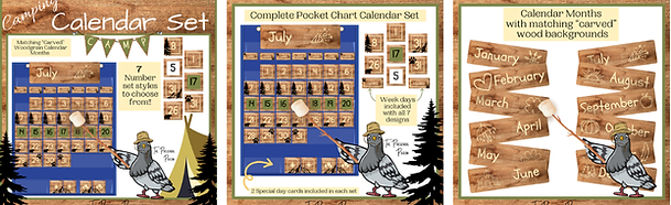 Camping Classroom Calendar Set