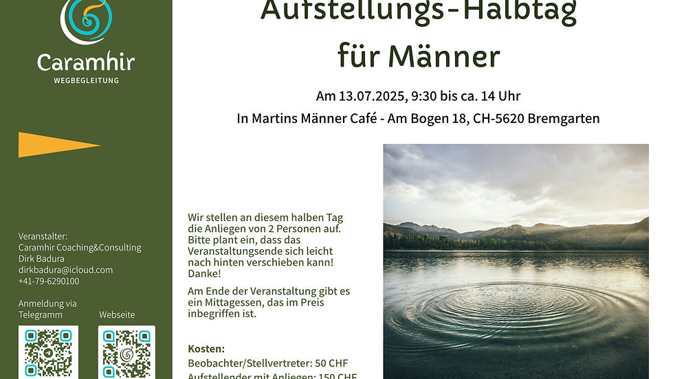 Systemischer Aufstellungs (Halb-)Tag exklusiv für Männer