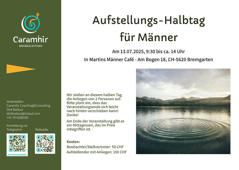 Systemischer Aufstellungs (Halb-)Tag exklusiv für Männer