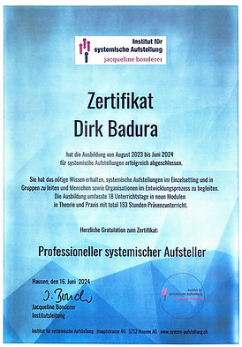Zertifikat systemischer Aufsteller