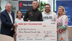Theo James Recruitment Partners with New College Durham to Raise £11,000 for Red Sky Foundation and Strengthen Industry Connections Across the North East