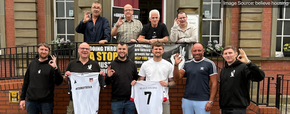 Believe Housing football team raises £2,390 for Andy’s Man Club