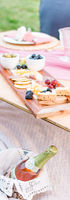 Mallory Cook Creative Wedding Engagement Couples Intimate Photographer; outdoor charcuterie board picnic with champagne and olives and cake