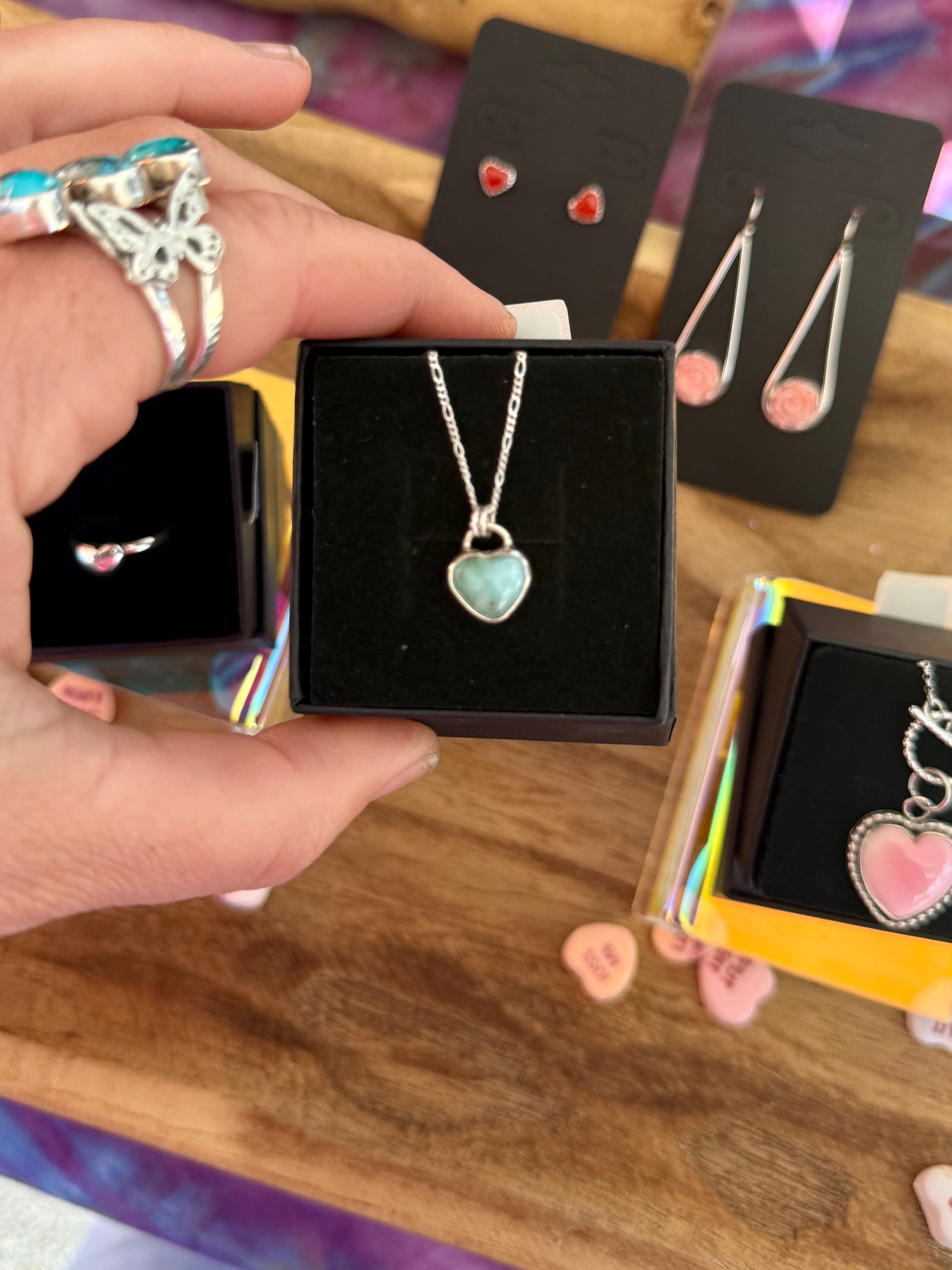 Larimar Heart Necklace