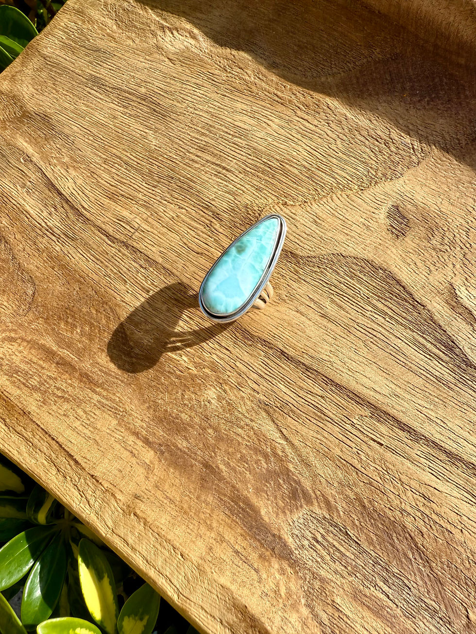 Thumbnail: Larimar Goddess Ring (Size )