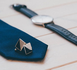 Cufflinks Tie and Watch