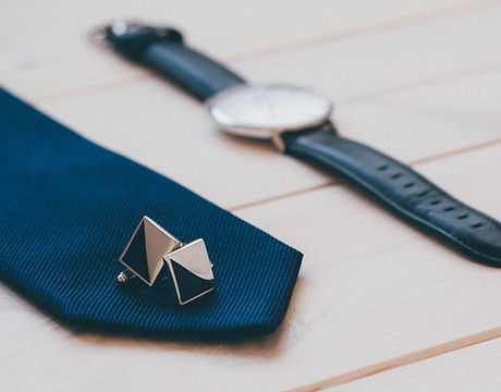 Cufflinks Tie and Watch