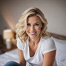 a smiling blonde haired woman