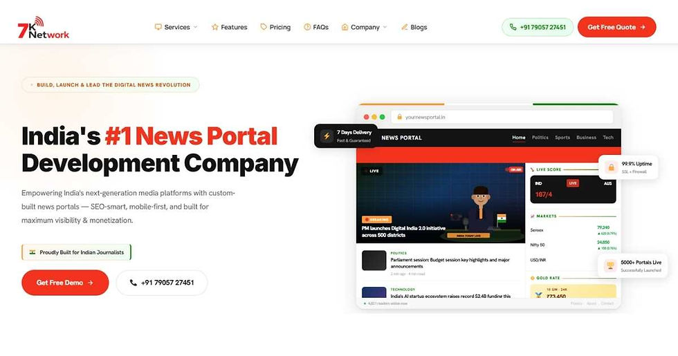 News Portal Development Company 7k Network