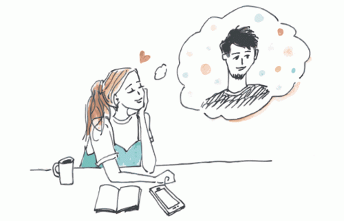 結婚を夢見る�女子イラスト画像