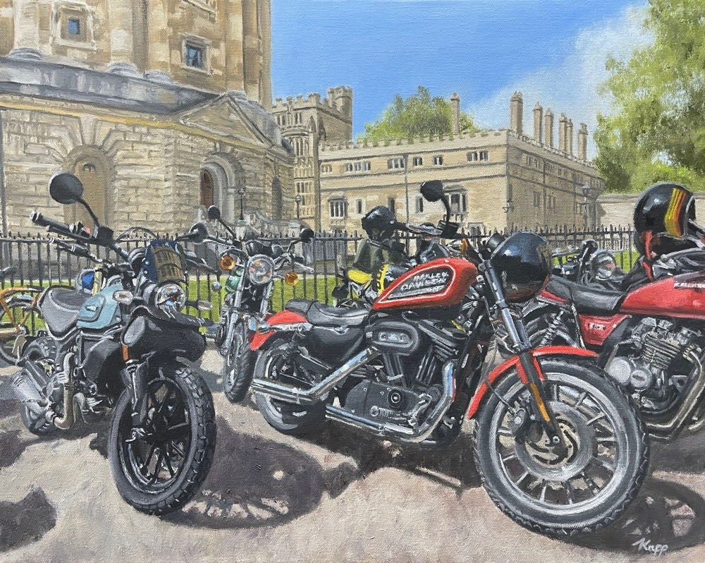 'Bikes at the Radcliffe Camera' original oil painting