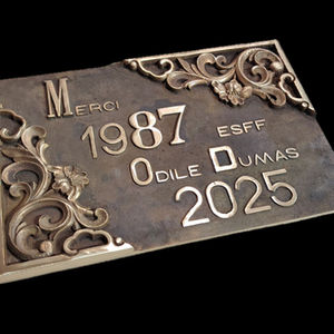Plaque personnalisée en bronze