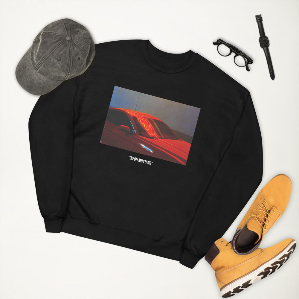 Unisex Neon Mustang Sweatshirt