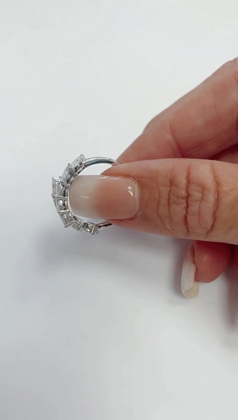 תמונה ממוזערת: MOR טבעת משובצת טיפות ומרקיזות יהלומים - דגם