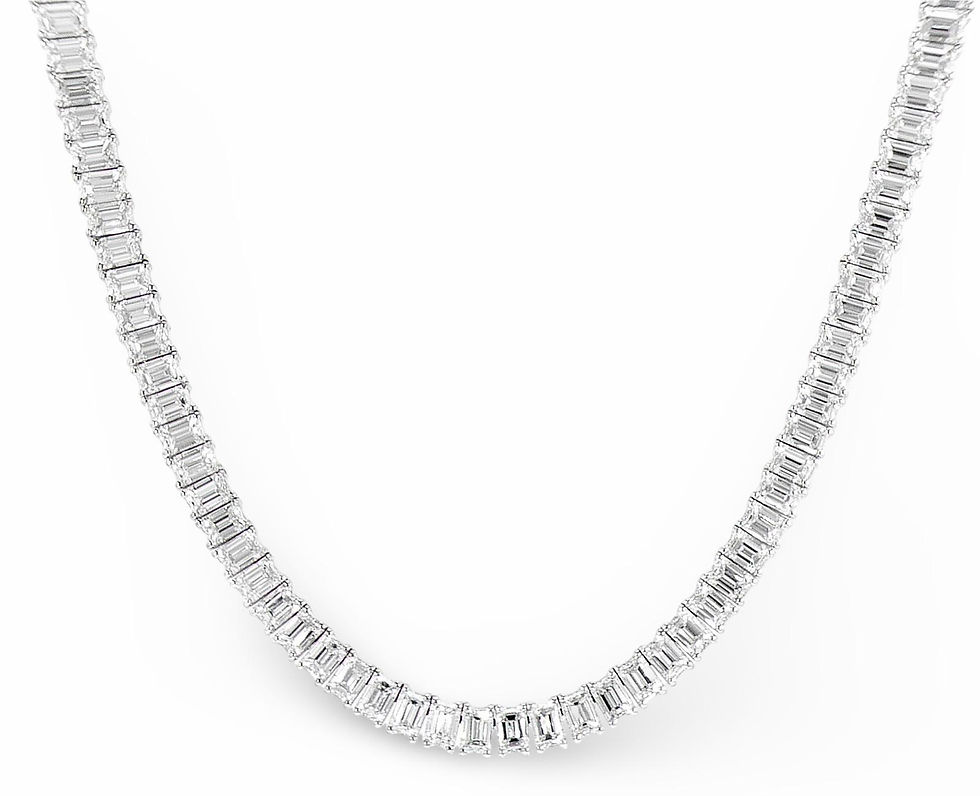 שרשרת קולייר אמרלדים 23.18 קראט יהלומים טבעיים - דגם Liana