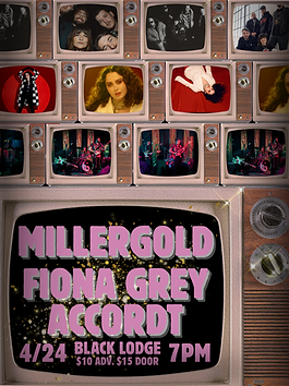 Show flyer showcasing music at Black Lodge