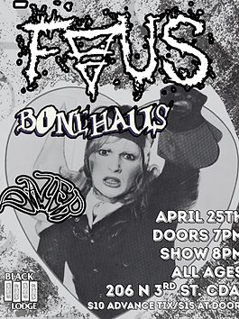 Show flyer promoting music at Black Lodge