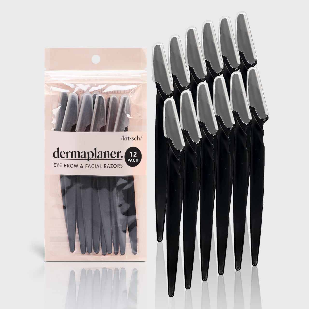 Eco-Friendly Dermaplaner 12 Pack - Black