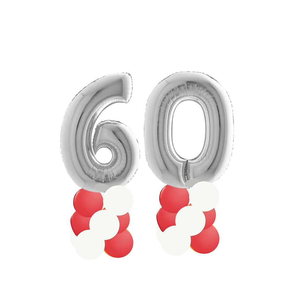 Number 60 Short Balloon Column