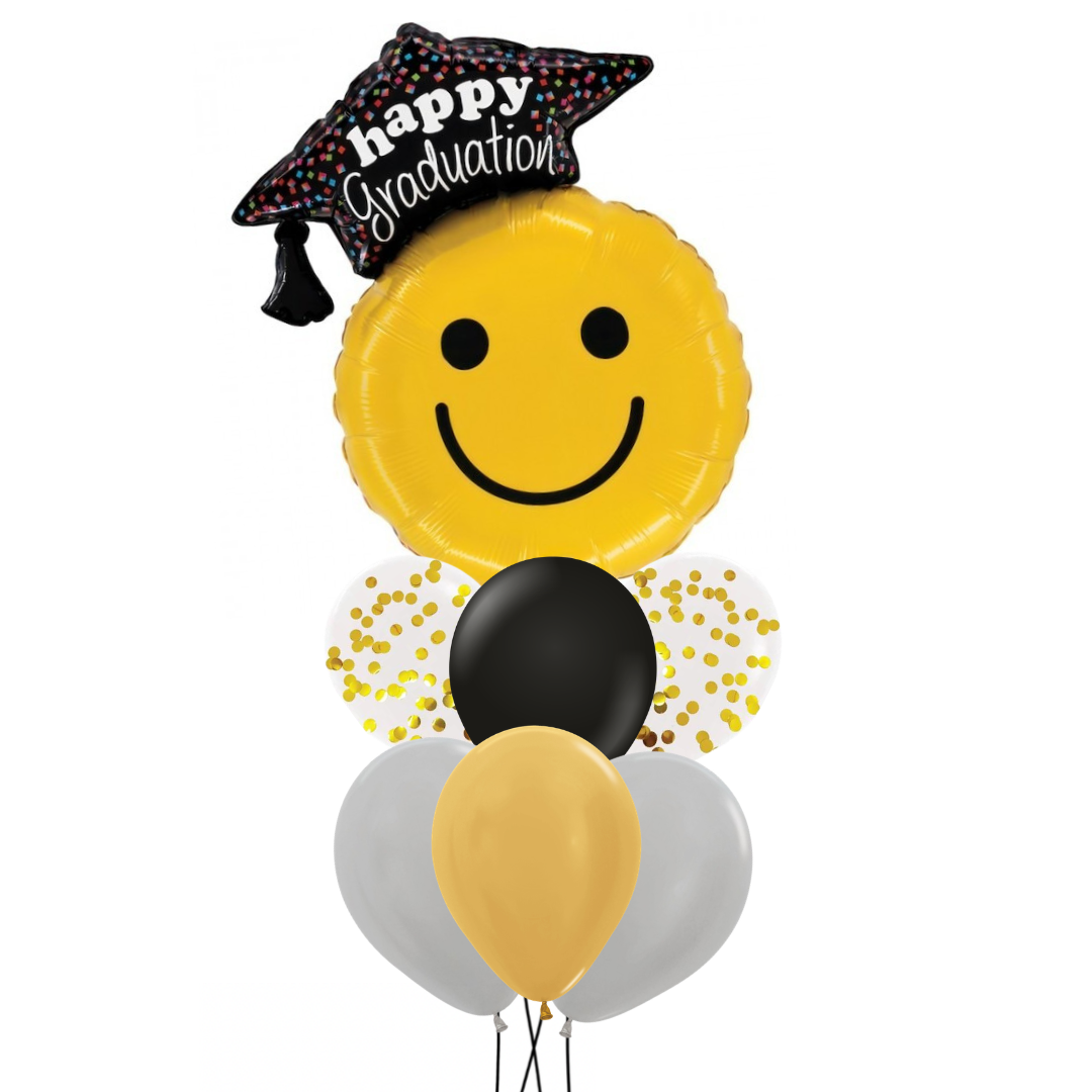 XL Graduation Smiley Cluster