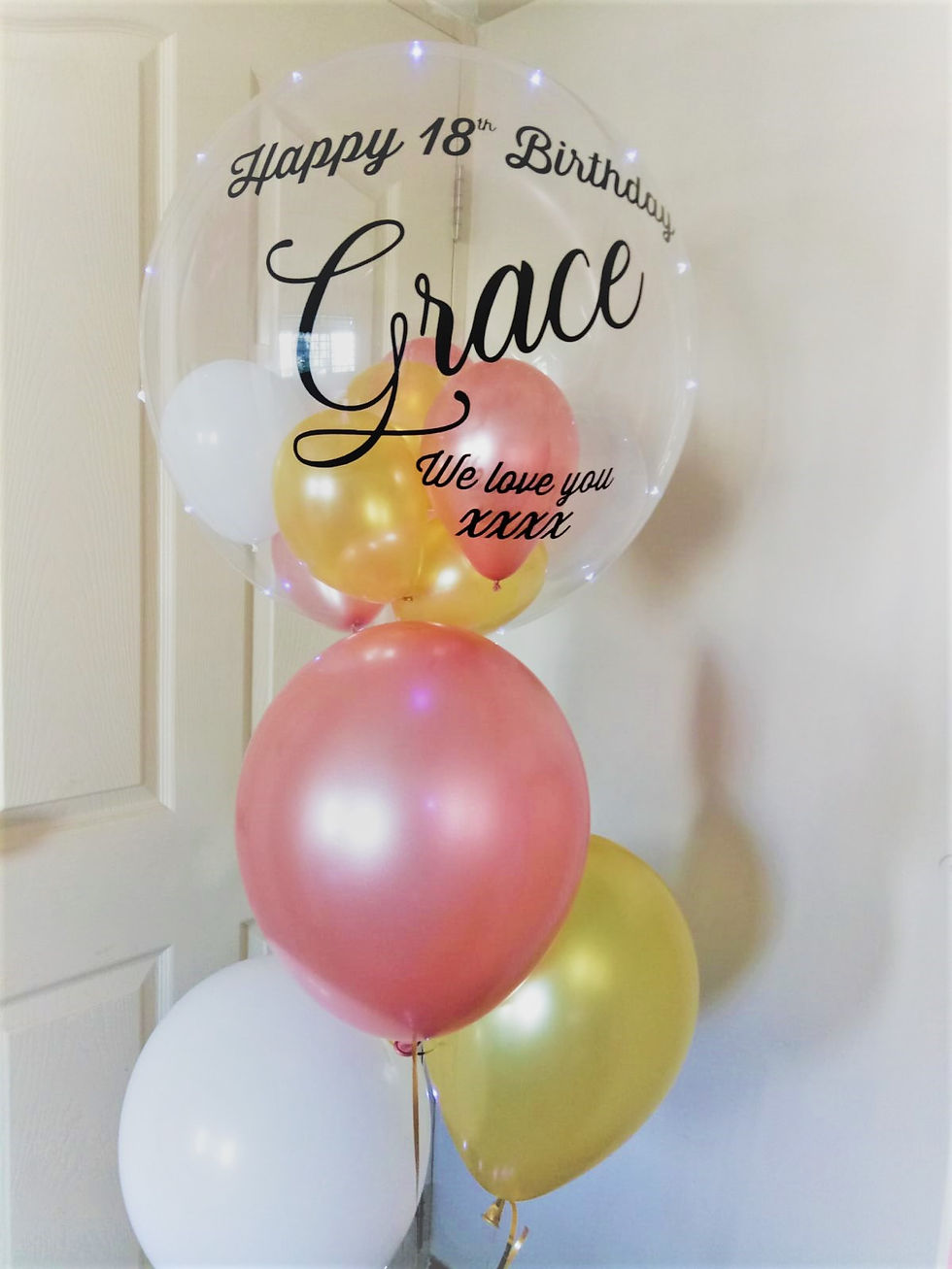 Personalised Clear Bubble Cluster