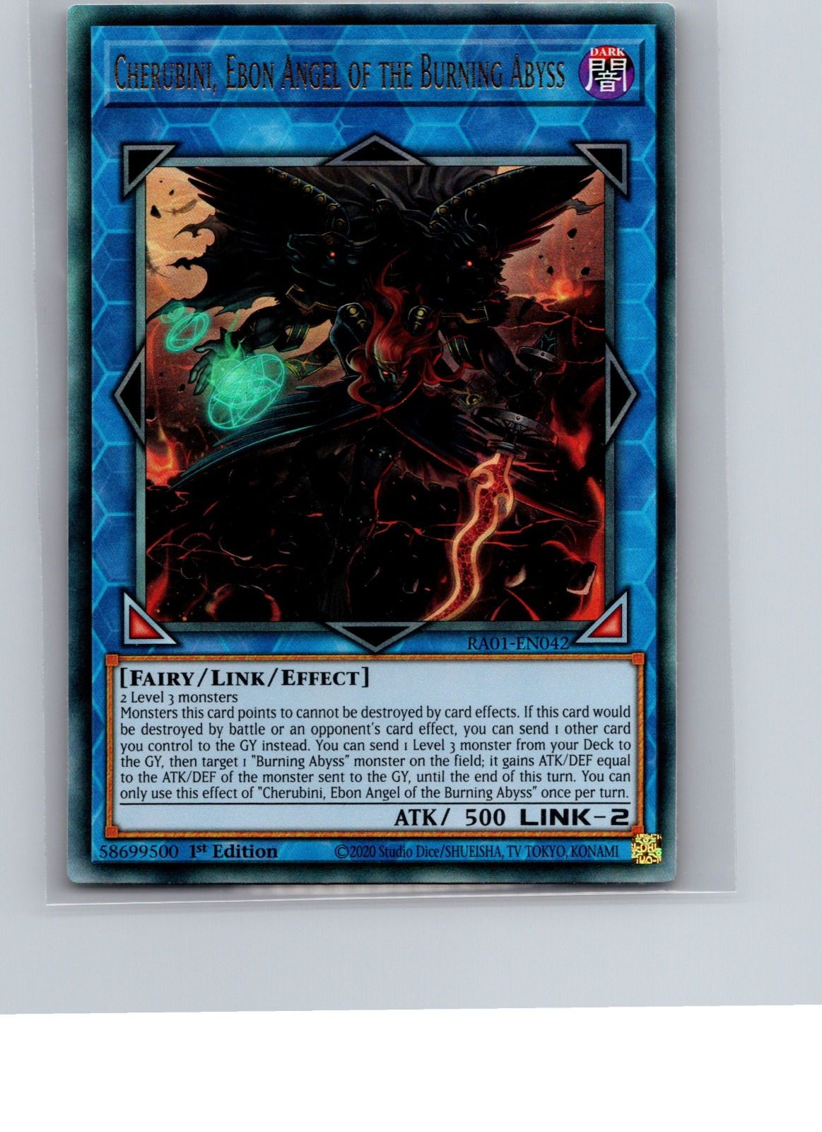 Cherubini, Ebon Angel of the Burning Abyss Ultra Rare 2020 Tin of Lost Memories - Front