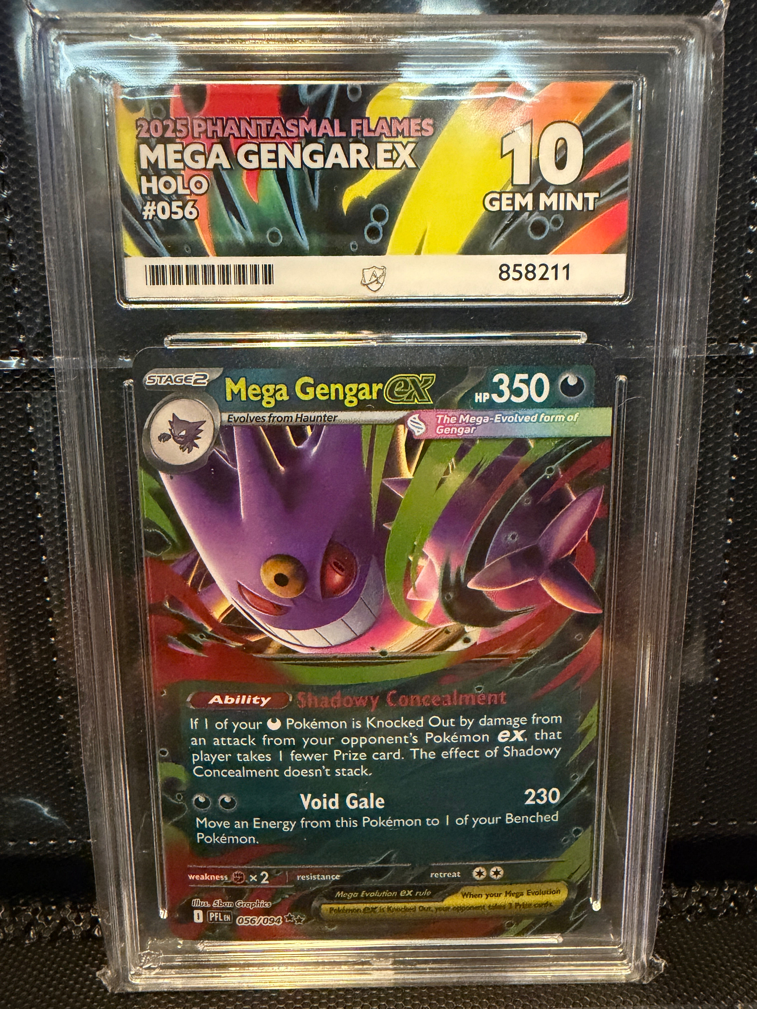 Pokemon TCG - Mega Gengar EX - phantasmal flames - MINT ACE 10 