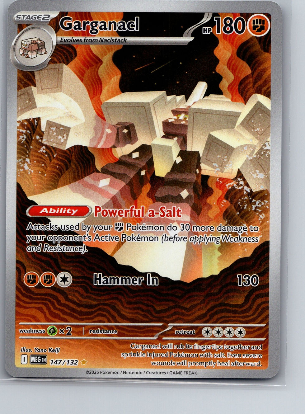 Garganacl Holo Illustration Rare ME01: Mega Evolution 147/132 NM front