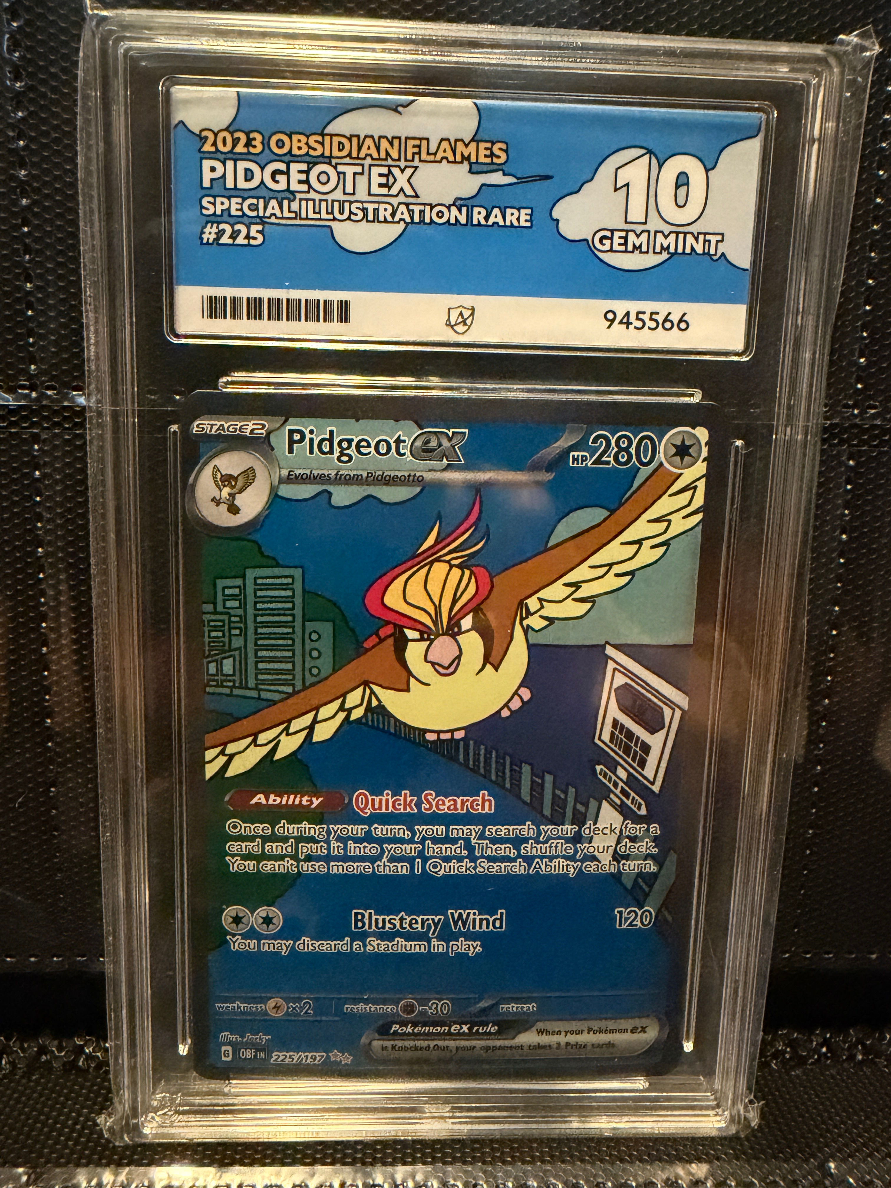 Pokemon TCG - Pidgeot EX obsidian flames - MINT ACE 10 