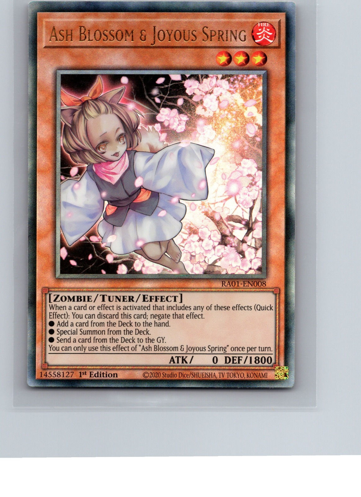 Ash Blossom & Joyous Spring (PUR) 1st Edition Prismatic Ultimate Rare 25th Anniv - Front