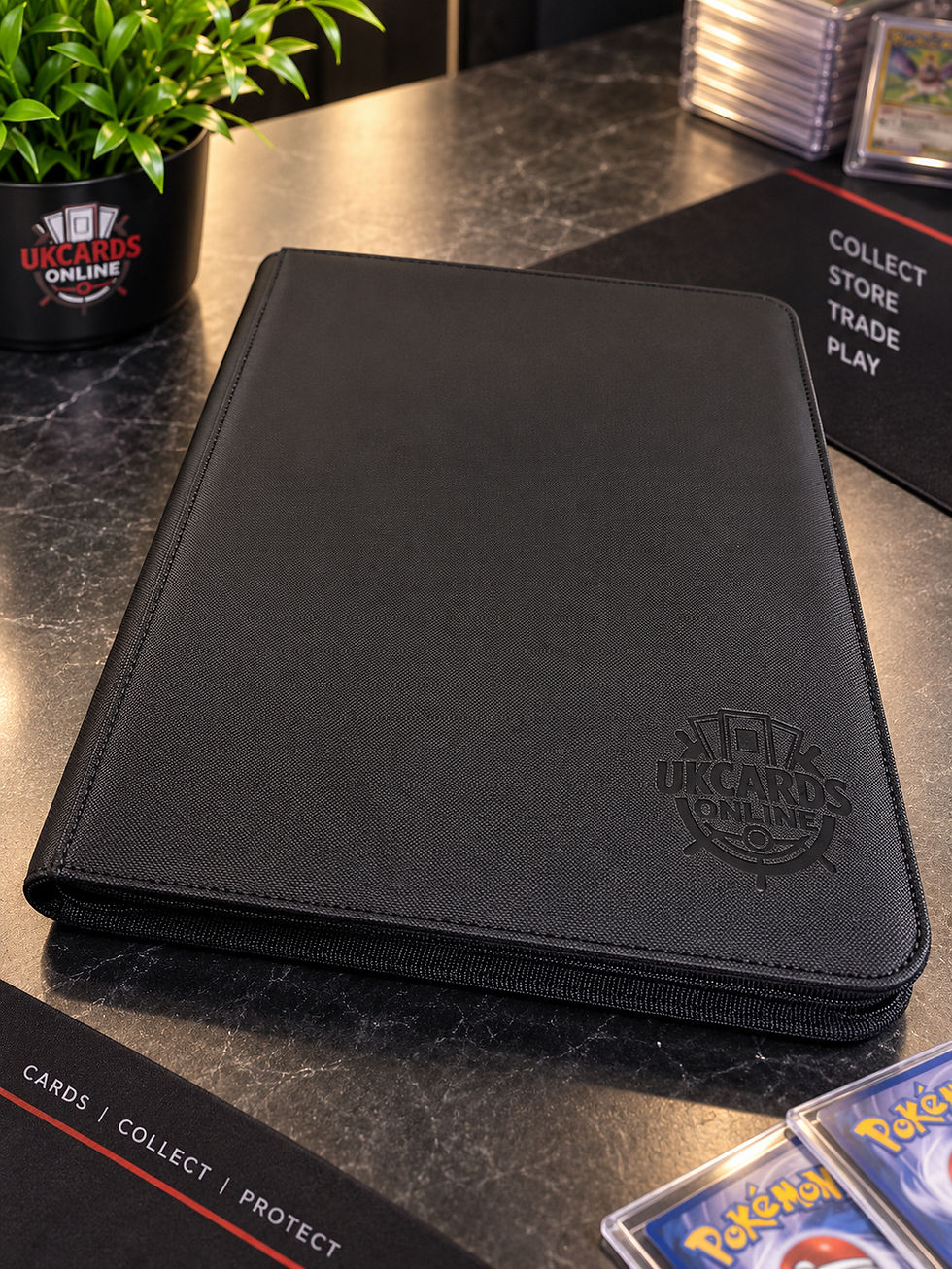 Thumbnail: Leather Zip 9 Pocket Binder (Black)