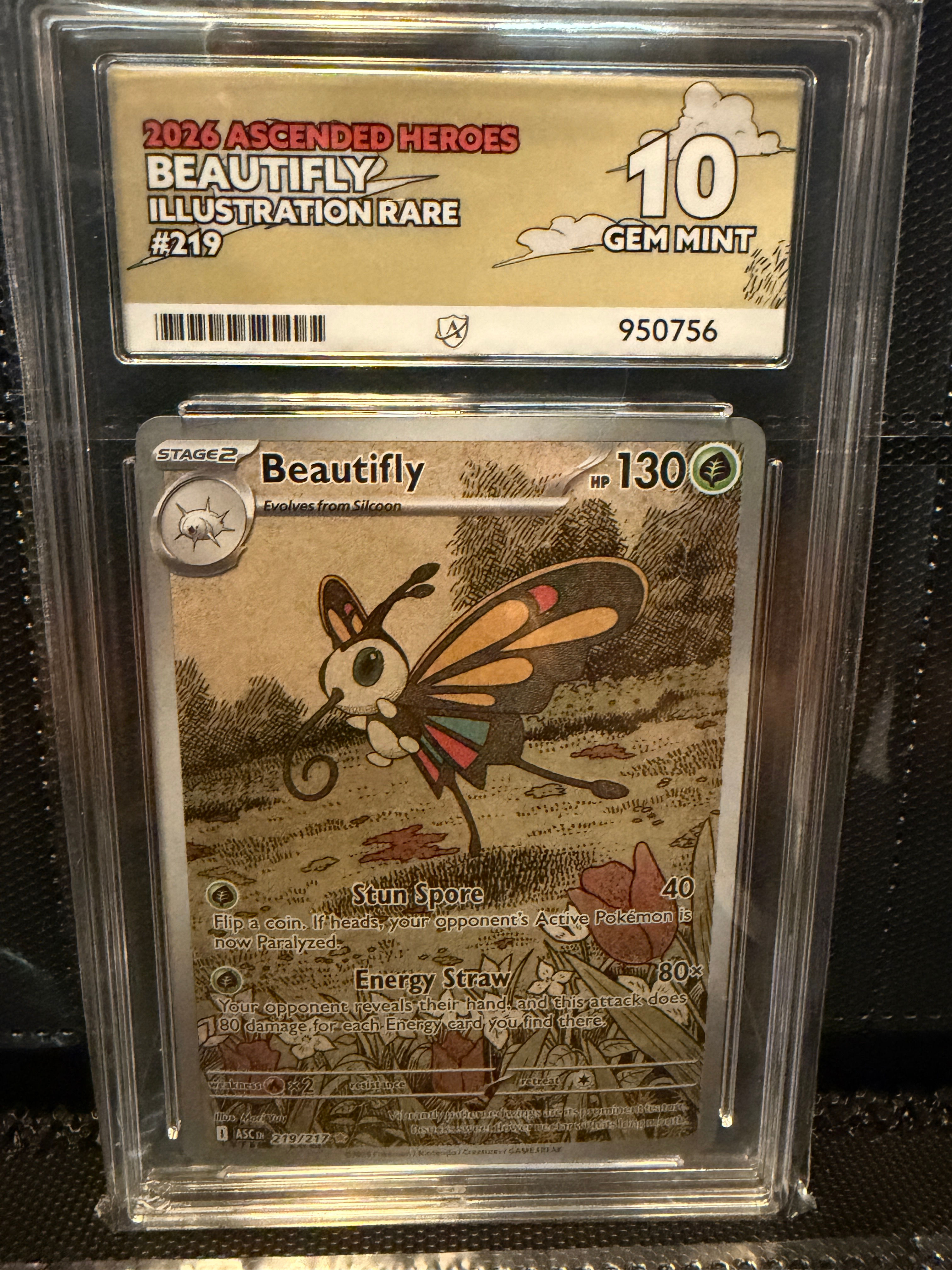 Pokemon TCG - Beautifly ascended hero’s - MINT ACE 10 