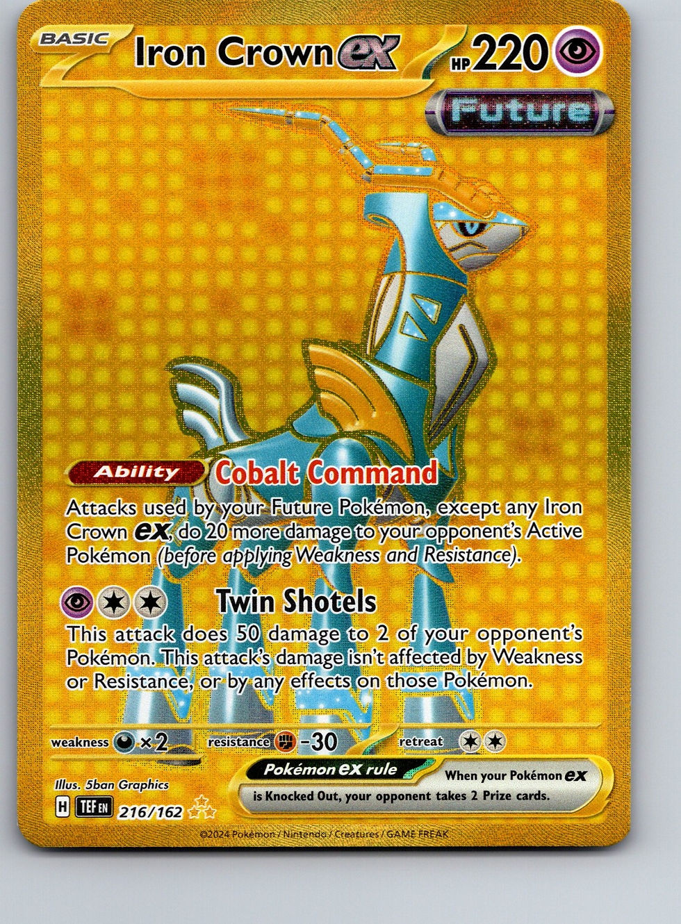 Iron Crown ex Holo Hyper Rare SV05: Temporal Forces 216/162 NM - Front