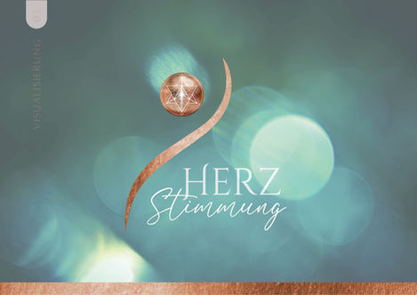 Logo einer Kinesiologin mit kupferfarbenen Akzenten und kontrastreichem, energetischem Design.