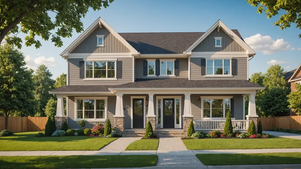 Eye-level view of a residential home for sale