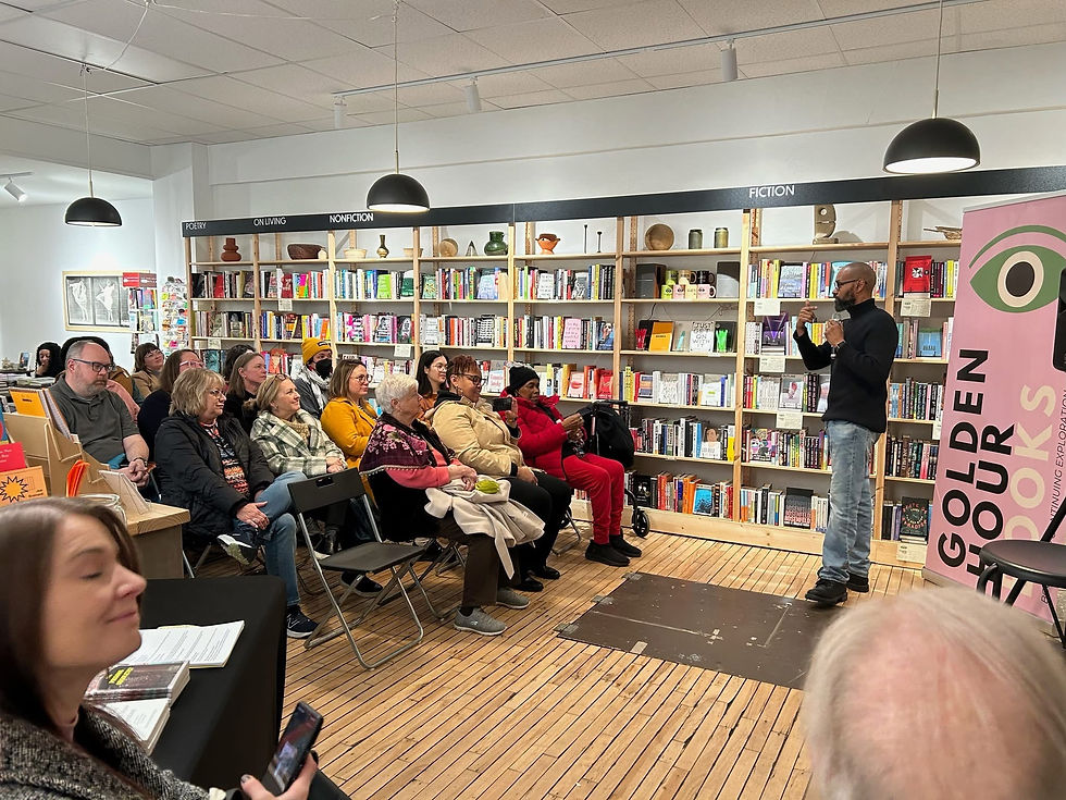 Montez share's his story at a local  book store, as a authorthis is one of the few places he feels at home